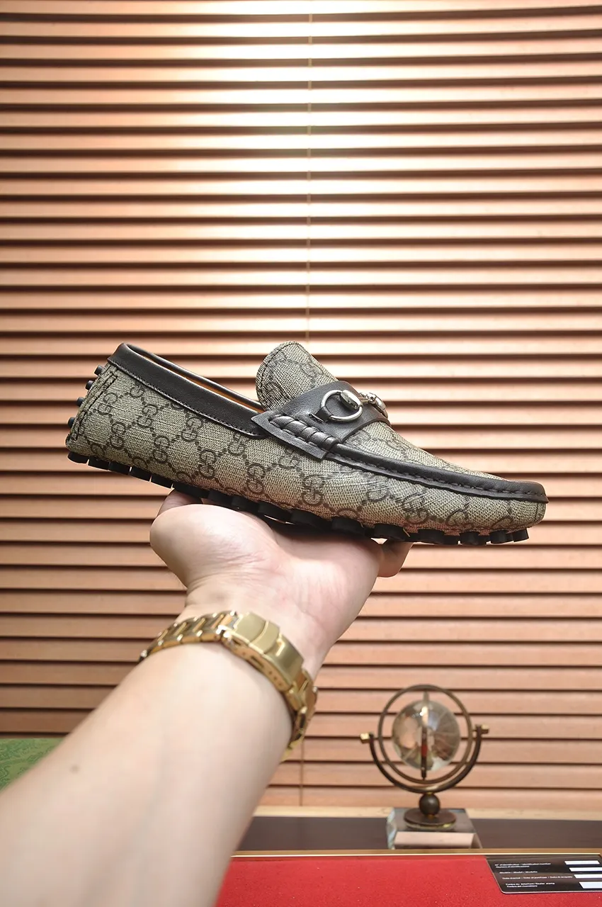 Men's Men's Shoes💰420💶【GUCCI】 (High-end Niuli) New 🍀Gucci*——Gucci Doudou Shoes! Made of imported original cowhide, the inner top layer is comfortable cowhide lining! Original wear-resistant rubber outsole! High quality products! Code number 38-44!